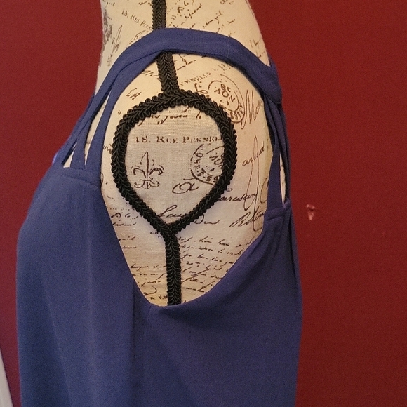 Peach Love California Blue V-Neck Sundress Mini - Picture 4 of 8